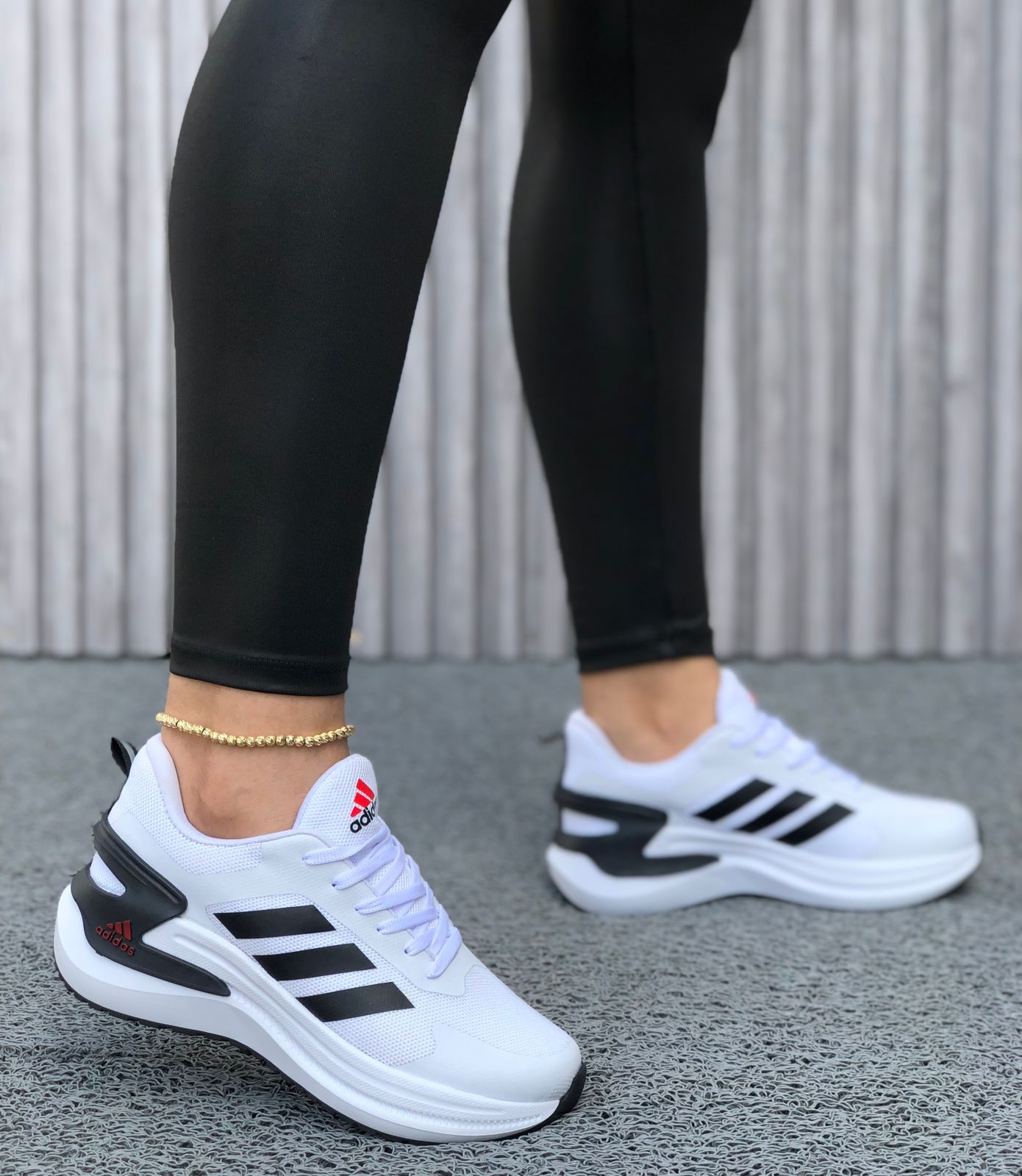 Adidas Para Dama Mk Blanco Negro